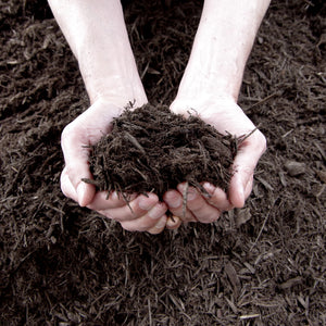 Double Ground Hardwood Dyed Dark Brown Mulch - $36.00 Per Cubic Yard