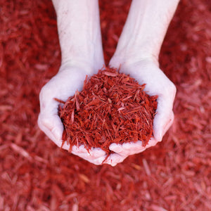 Double Ground Hardwood Dyed Red Mulch - $37.50 Per Cubic Yard - Local Delivery Derry Latrobe Greensburg Ligonier Pennsylvania